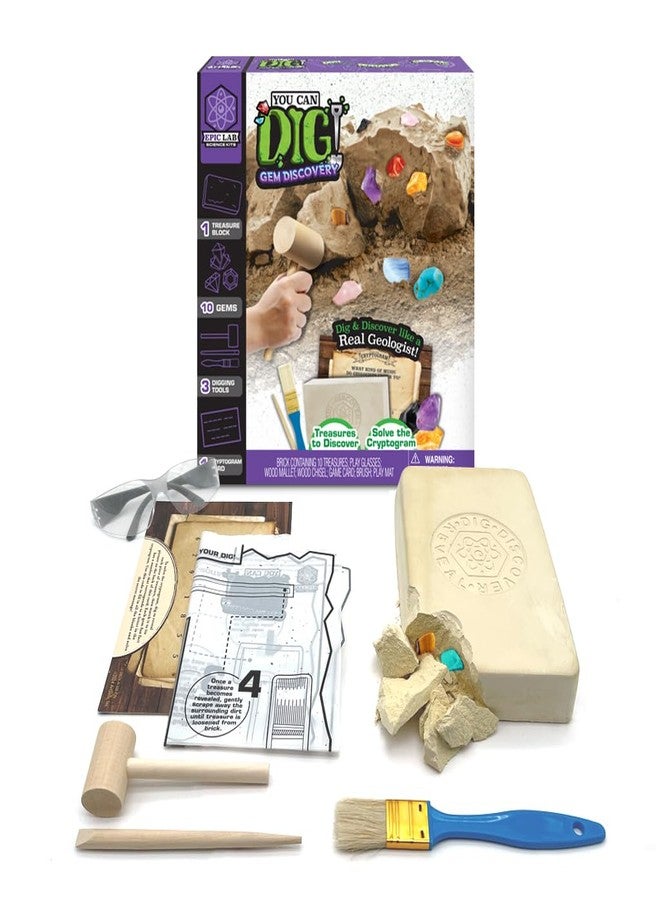 ArtSkills Epic Lab Gem Discovery, Gemstone Dig Kit for Kids, Science Kit for Kids with 10 Real Gemstones Gift for Boys and Girls - Image 1